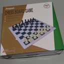 Juegoal 20" Portable Chess & Checkers Set, 2 in 1 Travel Board Games for Kids and Adults, Folding Roll up Chess Game Sets, Extra 26 Checker Pieces, Tournament Thick Mousepad Mat with Storage Bag