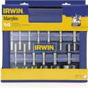 IRWIN Marples Forstner Bit Set, Wood Drill Bits, Made of Carbon Steel, Ideal for Fine Woodworking, Cabinet-making and more, 14 Pieces (1966893) (One Size)