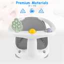 Baby Bath Seat for Babies 6 Months & Up - Bathtub Seats for Babies Sitting Up with Rinse Cup, Non-Slip, Comfortable, Infant Bath Essentials Gray (GREY)