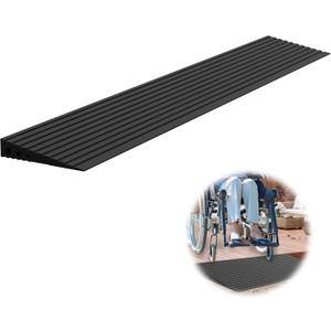 1" Rise Threshold Ramps for Doorways, 2000 Lbs Load Capacity, 35.5" Wide Natural Rubber Power Wheelchair Ramp is Adjustable and Cuttable for Doorways, Curb, Sweeper, Power Scooters, Bathroom