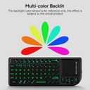 Mini Keyboard with Touchpad, Mini Bluetooth Keyboard, 2.4G Ultra-Thin Handheld Wireless Portable, Suitable for PC/Tablet/TV/Smartphone, Suitable for Travel, Office and Home UseRechargeable