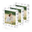 Chivalral Clear Picture Frames 3Pack - Acrylic Magnetic Photo Frame 4×4 Inch, Double Sided Magnet Frames with Scalloped Edges, 10+10mm Thick Freestanding Gift for Office/ Home(Clear, 4x4)