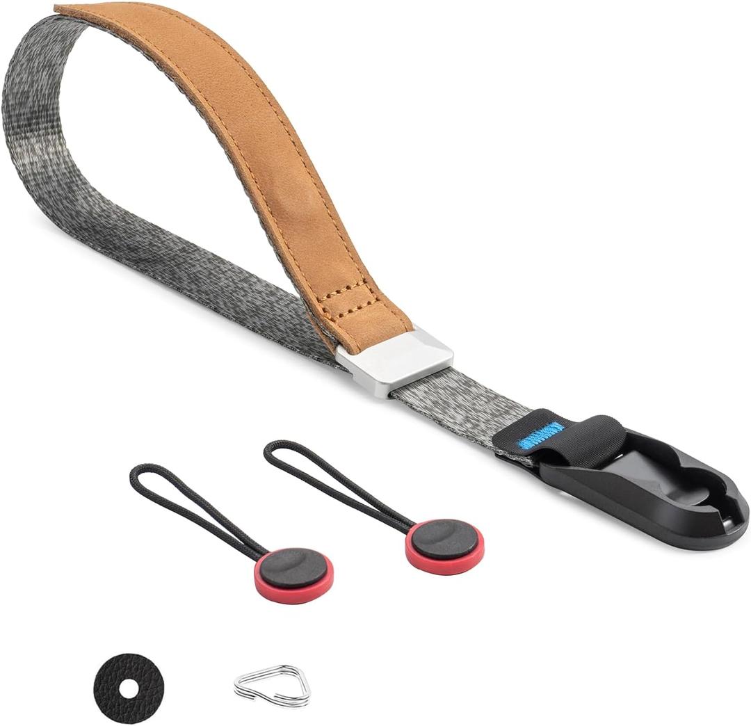 mecizox Camera Wrist Strap, Camera Hand Straps for Photographers, Adjustable Quick Release for DSLR SLR (Grey)