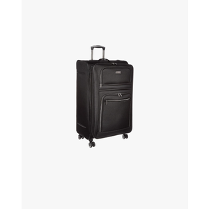 Kenneth Cole REACTION Rugged Roamer Lightweight Softside Expandable 8-Wheel Spinner Luggage, Black, 28-Inch Checked