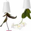 2 PCS Upside-Down Planter Hanging Flower Pot Planter for Balcony Garden Home Decoration (White)