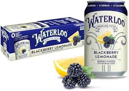 Waterloo Sparkling Water, Blackberry Lemonade Naturally Flavored, 12 Fl Oz Cans (Pack of 12) – Zero Calories and Zero Sugar or Sweeteners Nov/08/26
