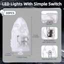 LIHAO 30PCS Mini LED Lights, LED Balloon Light Up Balloons for Party Decorations, Party Lights for Paper Lanterns Birthday Party Wedding Bedroom Halloween Christmas Decoration - White