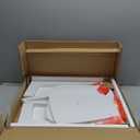 VASAGLE MAEZO Collection - Side Table, 2-Tier Small Square End Table, Nightstand with Tapered Legs, Curved Transitions, for Small Spaces, Living Room, Bedroom, Cloud White ULET236W01