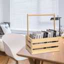 3 Pieces Wooden Baby Shower Crates ,Natural Pine wood Baby Gift Crates,Storage Crates For Organizer.(3)