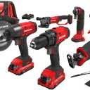 CRAFTSMAN V20 Power Tool Combo Kit, 7-Tool Cordless Power Tool Set with 2 Batteries and Charger (CMCK700D2)