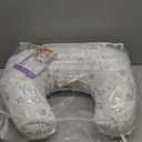 Boppy Nursing Pillow - Ergonomic Bottle & Breastfeeding Pillow with High, Firm, Large Area, Water-Repellent Cushion with Washable Cover; Baby Safety Alliance Verified - Gray Gentle Leaves