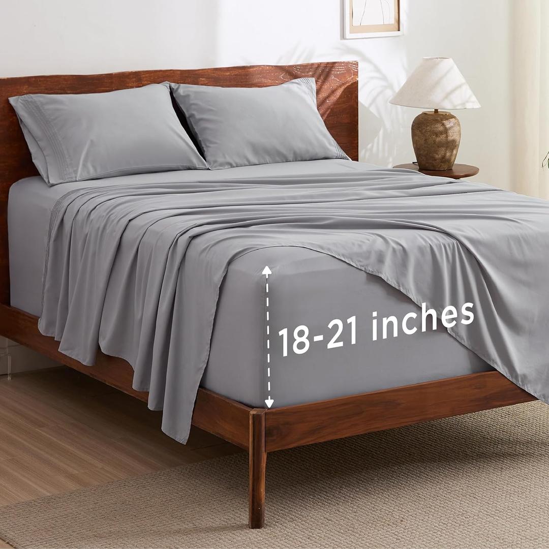 BedsureGet Cozy Moisture Wicking Sheet Set Twin