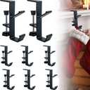 SUROQUE Fireplace Stocking and Garland Hanger, 2 in 1 Mantel Hanger for Garland, Fireplace Stocking Holders