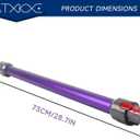ATXKXE Replacement Wand Quick Release Wand Compatible for Dyson V7 V8 V10 V11 V15 Stick Vacuum Cleaners, Extension Vacuum Replacement Tube, 28.3in, Purple