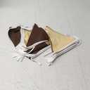 32Ft Brown Party Decorations Brown Pennant Banner Fabric Triangle Flag Bunting Garland Streamers for Woodland Teddy Bear Baby Shower Jungle Safari Birthday Home Outdoor Garden Decor