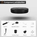 KKTONER Rolling Stool Chair PU Leather Height Adjustable Round Stool with Wheels Chair for Salon Spa Drafting Small (Black)