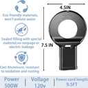 500W Chicken Water Heater with Thermostat,Cast Aluminum Submersible Bird Bath De-Icer for Plastic/Metal Poultry,Power Cord 9.8 Ft,Black