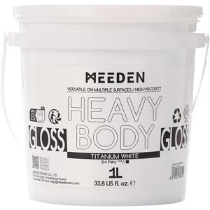 MEEDEN Titanium White Acrylic Paint: 1 L /33.8 oz Heavy Body Gloss Acrylic Paints - Thick White Paint for Canvas Crafts Furniture Painting