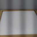 Mid Century Pot with Walnut Wood Stand - 12 inch Indoor Large Ceramic Planter for Plants, Flower, Small Tree with Drainage - Modern Wood Pots Holder - Walnut Wooden Legs - White