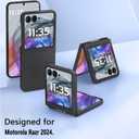 for Motorola Razr 2024/ Razr 2025 Case with Built-in Screen Protector, Slim Fit, Hard Ultra-Thin Black Phone Cases for Moto Razr 2025/Razr 2024,Black
