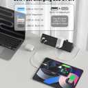 Jgstkcity Desk Clamp Power Strip,20W Fast Charging Station,Surge Protector Nightstand Edge Mount,1875W Extension Cord with Multiple Outlets,2 USB-C,2 USB-A,for Home Office (Black, 10 FT)