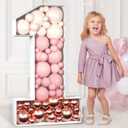 imprsv 3FT Mosaic Numbers for Balloons, Marquee Number, Mosaic Number Frame, Number 1 Balloon for First Birthday Decor, 1st Birthday Decorations, First Anniversary Decoration, Large Numbers for Party