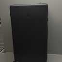 LEVEL8 Trunk Luggages, Large Suitcase 28 Inch Luggage with Spinner Wheels, Luminous Textured Checked Lightweight Hard Shell with Tsa Lock, Black