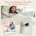 YJLMLY Chunky Knit Throw Blanket,60x80 Inch Heavy 6.8lbs, Hand Knit Chenille Couch Blanket, Soft Cable Knit Gift for Women Mom Wife, Modern Home Decor