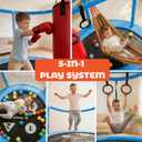 Happin 55 Trampoline for Kids with Safety Enclosure, Indoor & Outdoor Toddler Trampoline, Ultra Safe Design with Multi Activity Accessories, Perfect Toddler Gift for Boys & Girls Ages 18