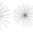 CosmoLiving by Cosmopolitan Metal Starburst Home Wall Decor 3D Wall Sculpture, Set of 3 Wall Art 6", 9", 11"W, Silver