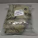 SAFRISIOR Women Button Front Pleated Shirt Maxi Dress Summer Green Striped Short Sleeve Collar Casual Long Dresses, Size XXL