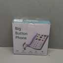 Uvital Big Button Phone for Seniors, Corded Landline Phone with 9 One-Touch Dialing Big Buttons, Hands-Free Calling, Loud Ringer, Easy to Use for Visually Impaired Telephone for Seniors