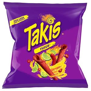 Barcel Takis Mini Fuego Chili and Pepper Lime Tortilla Chips, 28 gm, 40 Pcs BB 1/15/26