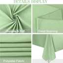 4 Pack Rectangle Tablecloth 60x102 Inch Sage Green Washable Polyester Table Cover for Wedding Dining Table Parties Banquet60x102 Sage Green
