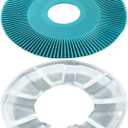 Funmit K12896 Pool Cleaner Pleated Seal K12894 K12895 Replacement and K12059 Clear Foot Pad Disc Replacement for Pentair Kreepy Krauly Vac Automatic Pool Cleaner 360040 360042