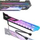 EZDIY-FAB RGB GPU Holder 5V 3-Pin Colorful RGB Graphics Card GPU Support Video Card Holder Bracket, Video Card Sag Holder/Holster Bracket- 309-1