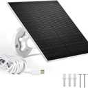 Solar Panel 5V 3W for Smart Bird Feeder and Outdoor Security Camera,IP65 Waterproof, 3m Charging Cable, Type-C Compatibility
