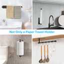 UREZORGEAR 2nd Gen Paper Towel Holder Under Cabinet No Drilling, [More Sturdy] Self Adhesive or Drilling Paper Towel Holder Wall Mount for Kitchen,RV [Fit Mega Paper Towel Roll] SUS304 Stainless Steel
