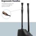 Casabella Bowl Brush & Plunger Combo - Heavy-Duty Toilet Plunger and Cleaning Brush, Ergonomic Handles, Durable Bowl Brush, Tackles Tough Clogs, Discreet Storage, Black