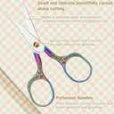 Lanties 12 Pcs Small Sewing Scissors Sharp Embroidery Vintage Crochet Scissors Set with Leather Covers 5 Inch Stainless Steel Sharp Blade Shear for Sewing Crafting DIY & Artwork Threading Tool
