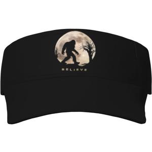 Potato Sport Sun Visor Hat Adjustable Summer Outdoor Travel Beach Ball Cap Empty Top Baseball Cap for Men Women (Black)