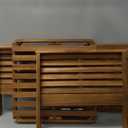 Christopher Knight Home Louver Outdoor Acacia Wood Club Chairs with Cushions, 32 "W x 27.75 "D x 27.75 "H, Teak + Cream