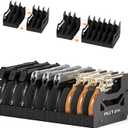 Soft Foam Pistol Rack for Gun Safe, Gun Cabinet, Durable Handgun Stand Organizer Accessories with Gun Slots, Compatible with Size Firearm, Revolver Pistols Holder (2.0 Width)