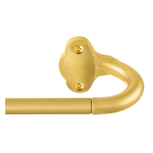 Wrap Around Curtain Rods,Gold Curtain Rods 48 to 84 Inch,5/8 Inch Adjustable Blackout Curtain Rod Set,Room Darkening Single Window Rod,Metal Thicken Hidden Curved Drapery Rods 48-90",Brass Gold