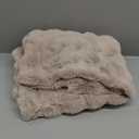 Ultra Soft Cozy Faux Fur Throw Blanket, Fuzzy Plush Thick Bubble Blanket, Oversize Luxury Fluffy Blanket for Couch, Sofa, Bedroom, and Living Room, 50x60 Inches, Light Brown
