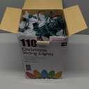 C9 Christmas Lights Outdoor, 72 FT 110 LED C9 String Lights, 8 Modes & Timer Connectable Waterproof for Christmas Tree light Indoor Outdoor Roofline Patio Outside Yard Xmas Decor, Warm White 2 Pack