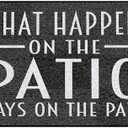 VIIJJUE Patio Door Mat, Funny Welcome Mats Doormat Non-Slip for Patio Deck Yard Backyard Front Door Porch Indoor Outside Entrance Entryway, 17x30 Inch