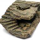 Tfwadmx Large Turtle Basking Platform, Bearded Dragon Hide, Reptile Cave Hideout with Basking Area, Turtle Tank Accessories for Lizards,Geckos,Tortoises,Frogs,Newts