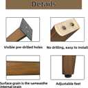 QLLY 30 Inch Solid Wood Table Legs, Wood Furniture Replacement Leg, Walnut