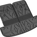Cargo Mat Replacement for Hyundai Santa FE 2024 2025 2026, All Weather TPE Cargo Mat with Backrest Mat Rear Cargo Liner Protection for Hyundai Santa Fe Calligraphy Accessories (Fit Hybrid and Fuel)